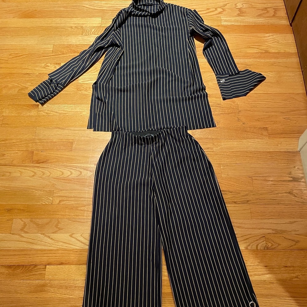Zara Striped Set in Navy + Yellow